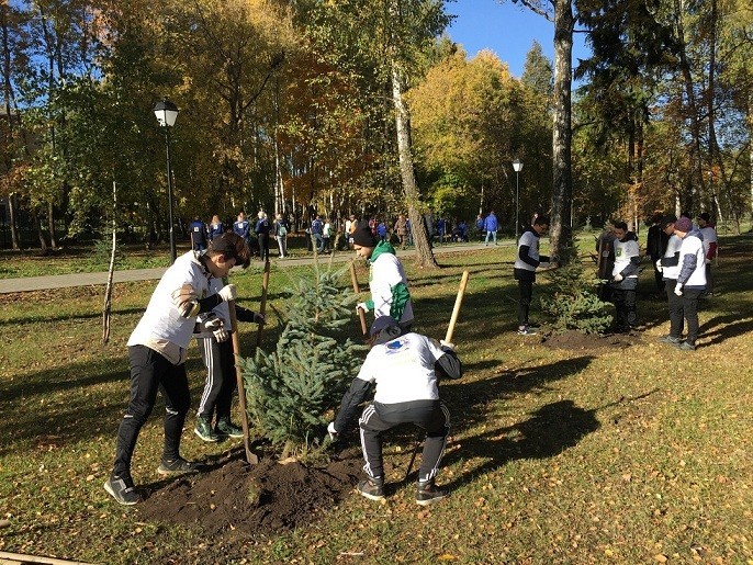 В Новомосковске озеленили парк памяти в рамках акции 