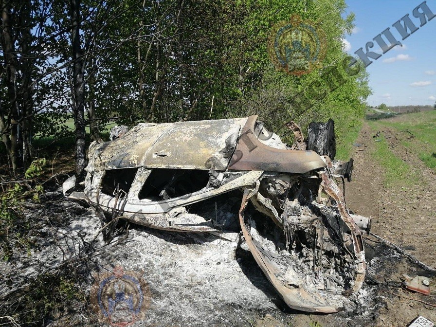 В Кимовском районе Ford Focus улетел в кювет и загорелся: 36-летний водитель погиб на месте